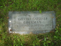 Amelia “Milly” <I>Gardner</I> Coleman 