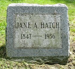 Jane A. “Jennie” <I>Dunham</I> Hatch 