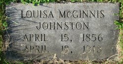 Louisa “Louise” <I>McGinnis</I> Johnston 