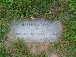 Bertha Leona “Judy” <I>Boob</I> Boyd 