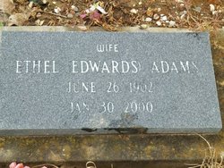 Ethel Clara <I>Edwards</I> Adams 