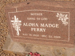 Aloha M “Madge” <I>Perry</I> Hughes 