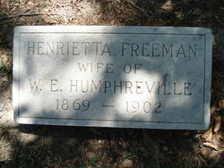 Henrietta Selby <I>Freeman</I> Humphreville 
