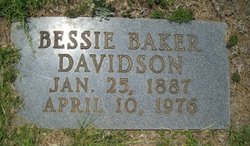 Bessie <I>Baker</I> Davidson 