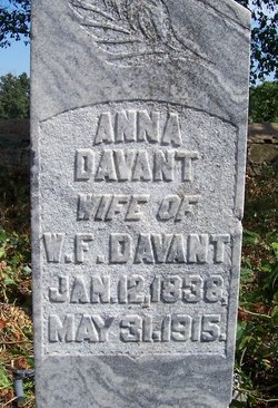 Mrs Anna <I>Cocroft</I> Davant 