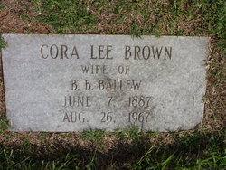 Cora Lee <I>Brown</I> Ballew 