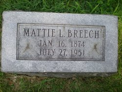 Martha Louisa “Mattie” <I>Atchley</I> Breech 