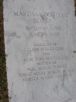 Martha Noel <I>Cone</I> Benson 