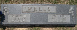 Onie Bell <I>Moss</I> Wells 