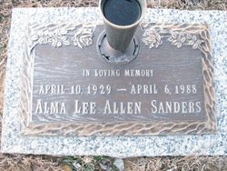 Alma Lee <I>Allen</I> Sanders 