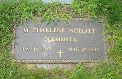Mary Charlene <I>Noblitt</I> Clements 