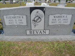 Elizabeth Welch <I>Roach</I> Bevan 