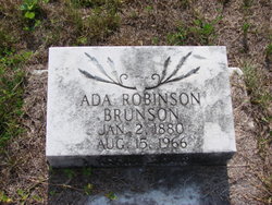 Mary Ada <I>Robinson</I> Brunson 