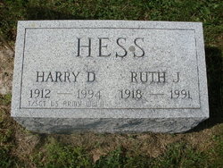 Ruth J <I>Taylor</I> Hess 