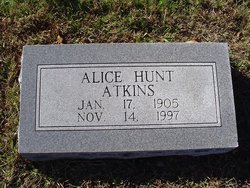 Alice <I>Hunt</I> Atkins 