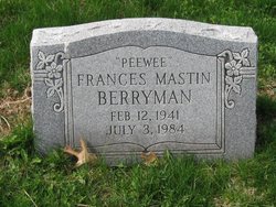 Frances “Peewee” <I>Mastin</I> Berryman 