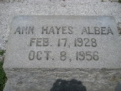 Ann <I>Hayes</I> Albea 