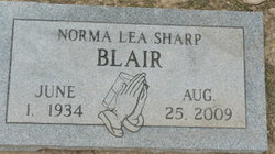 Norma Lea <I>Sharp</I> Blair 
