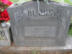 Alice <I>Southwood</I> Burks 