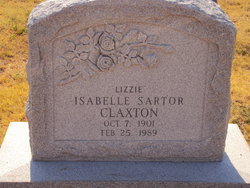 Isabelle “Lizzie” <I>Sartor</I> Claxton 