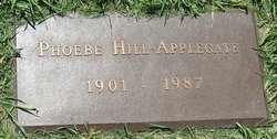 Phoebe <I>Hill</I> Applegate 