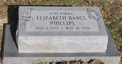 Elizabeth Norma <I>Bangs</I> Phillips 