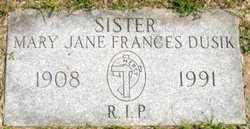 Sr Mary Jane Frances Dusik 