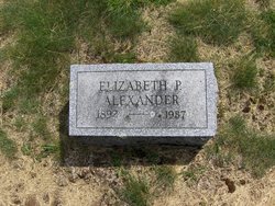 Elizabeth M “Lizzie” <I>Persons</I> Alexander 