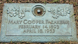 Mary <I>Cooper</I> Fazakerly 