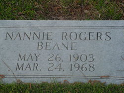 Nannie <I>Rogers</I> Beane 