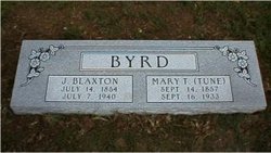 Mary Tennessee <I>Tune</I> Byrd 
