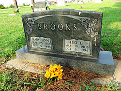 Mary Ann <I>Stump</I> Brooks 