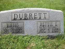 Bettie Elizabeth <I>Bennett</I> Durrett 