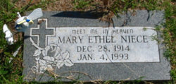 Mary Ethel <I>Bishop</I> Niece 