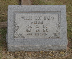 Willie Dot <I>Fain</I> Altum 