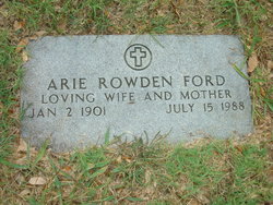 Arie Drusilla <I>Rowden</I> Ford 