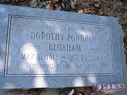 Dorothy “Dot” <I>Fondren</I> Bloxham 