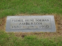Pluma Rozella Irene “Plumie” <I>Dorman</I> Amberson 