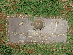Margaret <I>Thomas</I> Adams 