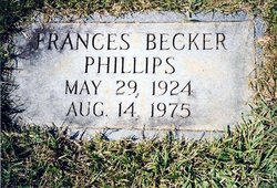 Frances Virginia <I>Becker</I> Phillips 