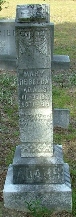 Mary Rebecca <I>Fulton</I> Adams 