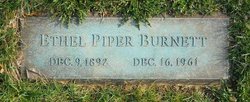 Ethel <I>Piper</I> Burnett 