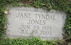 Jane <I>Tyndal</I> Jones 