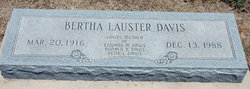 Bertha Jewel “Julie” <I>Lauster</I> Davis 