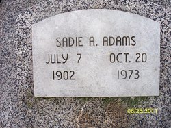 Sadie A. <I>Kuykendall</I> Adams 
