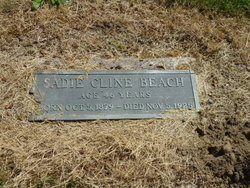 Sadie Elizabeth <I>Cline</I> Beach 