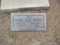 Carrie Belle <I>Mathis</I> Arthur 