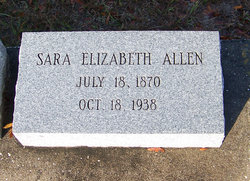 Sara Elizabeth <I>Meadows</I> Allen 