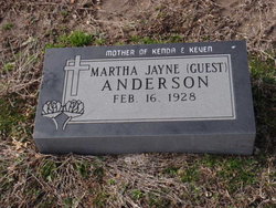 Martha Jane <I>Guest</I> Anderson 