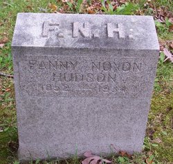 Frances Irene “Fanny” <I>Noxon</I> Hudson 